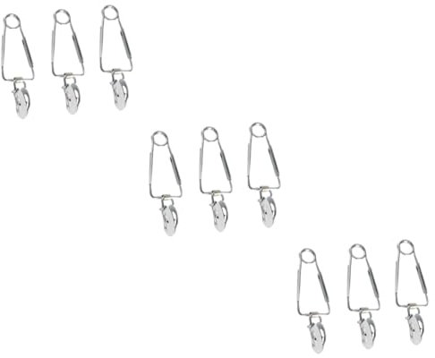 BCOATH 9pcs Stainless Steel Snail Tong Food Serving Clip Ergonomic Design for Easy Handling for Shellfish Escargot Fruits Salads High Temperature Resistant Comfortable Grip