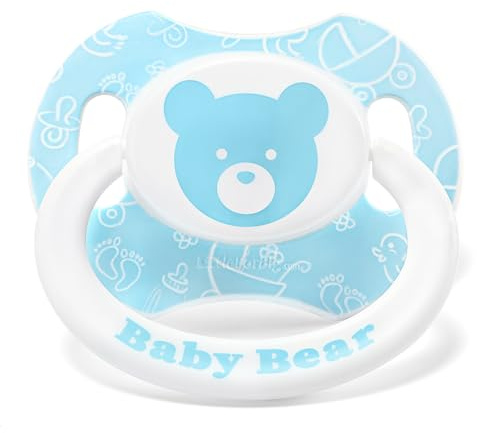 LittleForBig Großer Saugerschild Bedruckter Schnuller der Generation II in Erwachsenengröße Baby Bear Muster