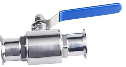 EOTVHTMT 1 Stück 304 Edelstahl, Lebensmittelqualität, Sanitärqualität, Sicherungsring, 76 mm Spannfutter, 91 Schnellkupplung, gerader Kugelhahn, 3 Zoll Kugelhahn