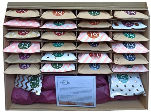 Adventskalender aus Wolle 2024 – Häkel-Adventskalender, Weihnachts-Countdown 24 Tage, Woll-Adventskalender, 2024 Weihnachts- und Garn-Advents-Kalender, kreatives Geschenk für Stricker