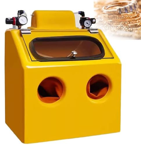 Sabbiatrice per Cabina di Sabbiatura, Cabina per Sabbiatura Ad Aria da Banco con Comando A Pedale, Doppia Valvola di Pressione dell'Aria, per Sabbiatura/rimozione della Ruggine dei Metalli