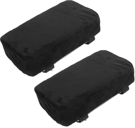 DINHEAROM 2stücke Memory Foam Armlehnen Polster Mit Verstellbaren Gurten Ultraweicher Ellenbogenstütze Für Büro Heimstühle Rutschfestes Schmerzlinderndes Armpolster in Schwarz