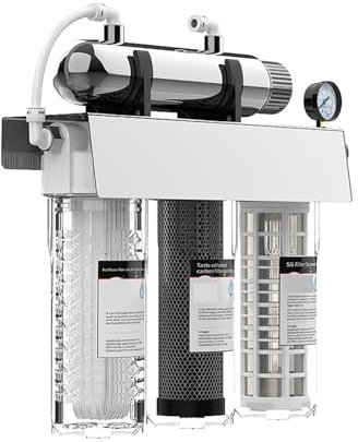 Filtres à eau for boissons domestiques, système de purification d'eau UV par ultrafiltration en 5 étapes for robinet domestique Avec un taux de filtration élevé et un débit élevé