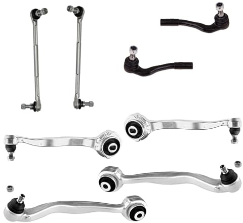 4x Querlenker oben unten 2x Koppelstange 2x Spurstangenkopf Vorderachse für Mercedes-Benz C-Klasse W204 T-Model S204 Coupe C204