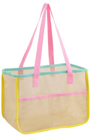 Sandspielzeug Tasche Beach Tote Bag Damen, Große Netz Strandtasche Sandfest Netztasche Handtaschen Für Outdoor Lebensmittel Picknick Urlaub Sommer Handtücher Spielzeug Wasserflaschen