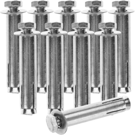 HOMSFOU 10pcs Built Expansion Screw Expansion Bolts for Asphalt Fixing Stainless Steel Screws as Speed Bump Anchor Fixing Bolts