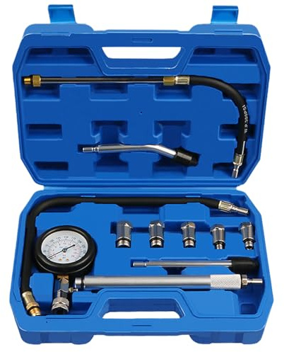Comprobador de compresión para coche, motor de gasolina, 0-300 psi/0-20 bar, medidor de compresión, medidor de compresión, motor de gasolina, medición de compresión de presión cilíndrica
