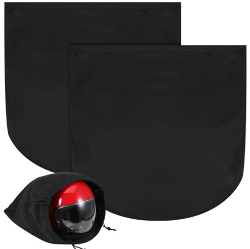 Elegaperma 2 pezzi rivestimento per casco da moto con coulisse, borsa per casco da moto, borsa per casco in poliestere per proteggere da graffi e sporco, borsa per il trasporto per basket, fitness