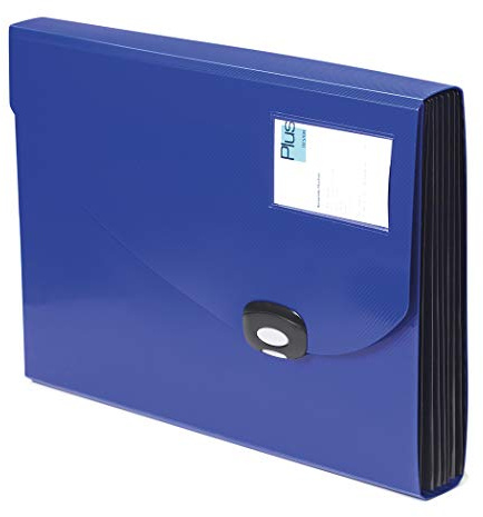 Rapesco 0675 Fächermappe, 7-Teilig, A4+, Blau