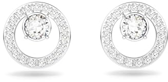 SWAROVSKI kvinnors kreativitet knoppörhängen uppsättning vita SWAROVSKI-örhängen med rodiumplätering som är en del av SWAROVSKI-kreativitetskollektionen