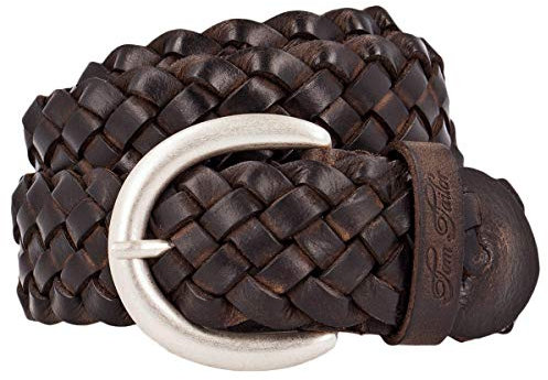 TOM TAILOR Damen Ledergürtel dunkelbraun 75