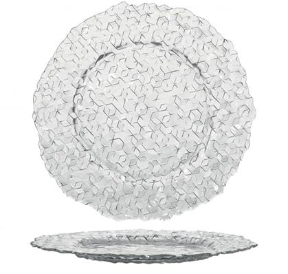 SWEET HOME Assiette de présentation en Verre Cubik cod.SV00340LU cm 2h diam.32,5 by Varotto & Co.