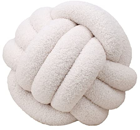 GYCS Knot Pillow, Knotted Pillow Plush Cushion Knot Pillow Decorative Pillow Bed Room Decor Toy Knotted Cushion for Sofa Bed Decorative,Weiß,35CM