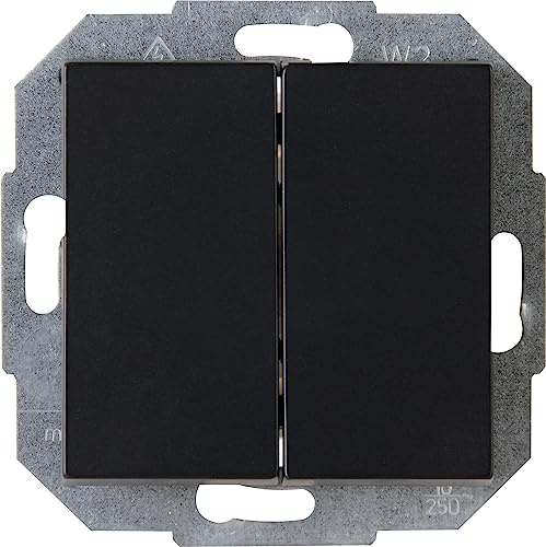 Kopp Athenis Wechsel/Wechselschalter, IP20, schwarz, matte Oberfläche, 587350088