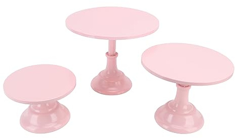 3 Set Alzate Per Torta, Set Alzate Per Torta In Metallo Decorazione Decorazione Domestica Elegante Per Il Matrimonio (Rosa)