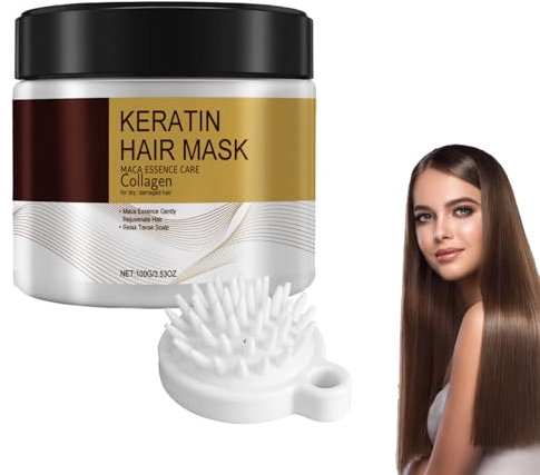 Masque Capillaire Ultra Réparateur à la Kératine, Keratin Repair Hair mask, Deep Après-shampoing, Masque à la Kératine, Masque Capillaire Anti-Chute, Soin Intensif pour Cheveux Secs et Cassants