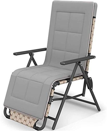 Relaxsessel, Schaukelstuhl, Liegestuhl, Sonnenliege, 10 Positionen verstellbar, braun, Stuhl für den Außenbereich, Garten, Fell, Klappbett für Strand, Pool, Terrasse, Camping, Füße aus Stahl, Ru