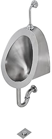 Urinoir mural pour hommes, toilettes en acier inoxydable 304, urinoir domestique/commercial, salle de bains, articles sanitaires pour hommes, manuel/pédale/automatique, capteur intelligent (Effluent d