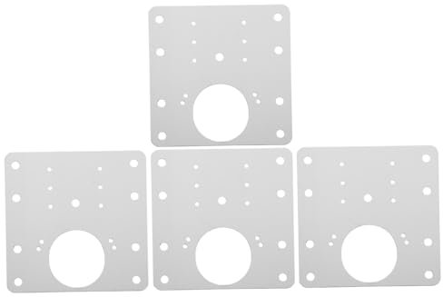 ULTECHNOVO 4stücke Scharnierplatten Reparaturset Für Türscharniere Edelstahl Türloch-abdeckplatten Scharnier-reparatursatz Für Schrankscharniere Türscharnier-füllplatte