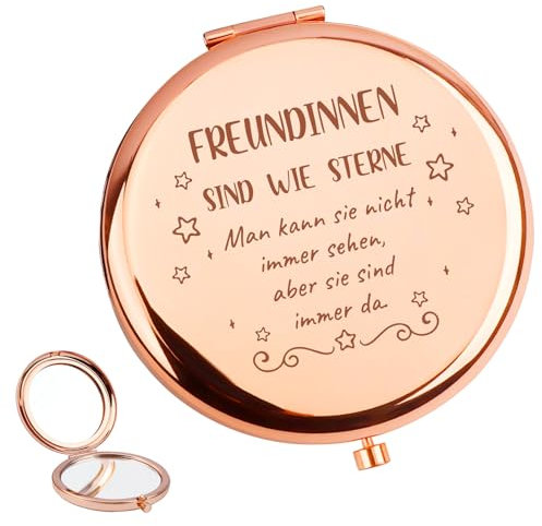 Yicadorn Geschenke für Freundin,Freundinnen Geschenk,Geschenk Freundin Geburtstag Valentinstag,Freundschaftsgeschenke,Taschenspiegel,Aufmunterung Kleine Geschenke Freundin, Freundinnen