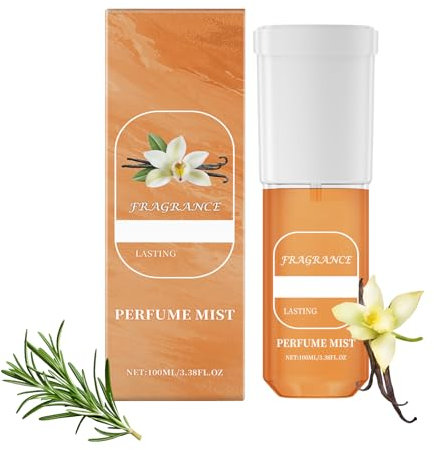 Bodyspray Parfum, Parfüm Bodyspray Damen, Bodyspray Damen, Body & Hair Fragrance Spray, Parfum Geeignet, Parfum Duftspray, Langanhaltender Duft Körperspray Damen (Vanille)