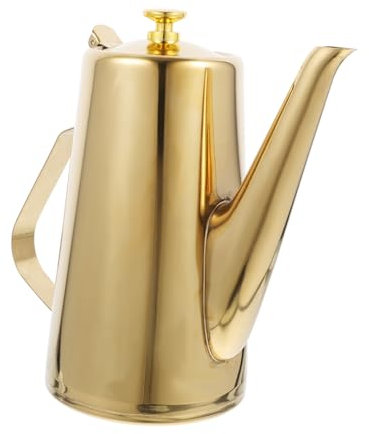 VICASKY Bottiglia Erogatrice Di Olio D’oliva in Acciaio Inossidabile 1,5l Beccuccio Lungo, Coperchio Antipolvere e Manico Ergonomico Per Cucina e Ristorante, Resistente a Temperature Alte e Basse