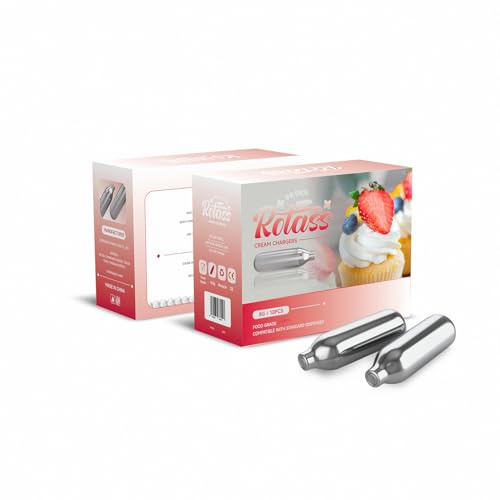10 Stück 8G Premium Sahne Schlagsahne Kapseln für professionelle Schlagsahne in Lebensmittelqualität - Perfekt für Desserts, Kuchen, Getränke und Gourmetgerichte