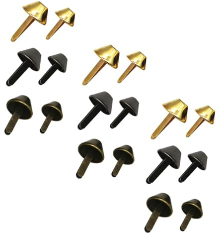 Housoutil 60piezas Clavos De Cubo De Dos Patas De Hierro Remaches De Dos Patas Para De Cuero Para Maletas y Bolsos De Hombro