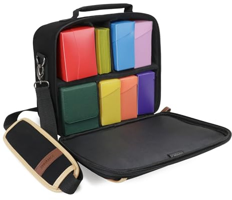 ENHANCE Bolsa MTG Compacta de Edición de Diseñador Compatible con Magic The Gathering, Pokémon, Lorcana y Más - Bolsa Pequeña para Cartas Coleccionables con Interior Personalizable (Negro)