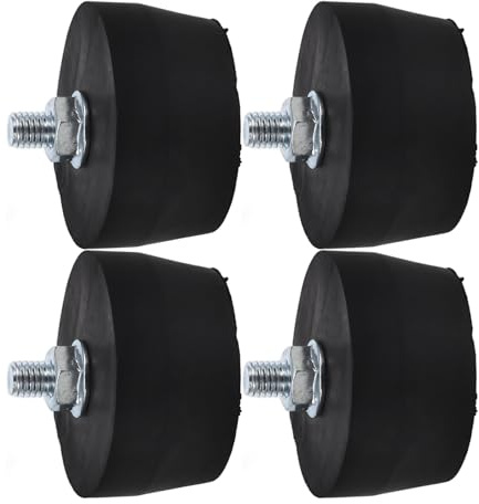 Tofficu Air Compressor Rubber Foot Pads 4Pcs with Screws, Vibration Dampening Mounts for Small Piston Air Pumps and Pressure Washers, Heavy Duty Round Feet for Workshop Use
