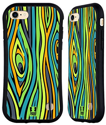 Head Case Designs Classique Faux Bois Coque Hybride Compatible avec Apple iPhone 7/8 / SE 2020 & 2022