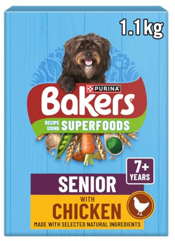 Bakers Senior Chicken with Vegs Dry Dog Food, 1.1kg