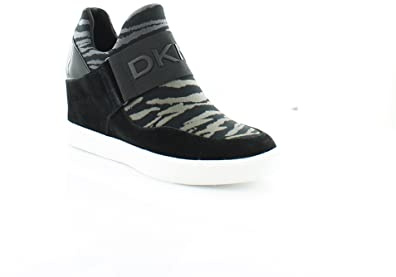 DKNY Womens Everyday Comfortable Cosmos - Wedge Sneaker, Black Cosmos, 8