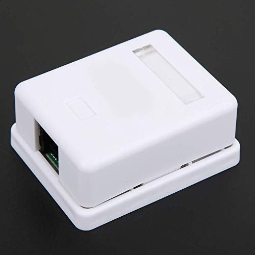 Kuuleyn 2-teilige RJ45-Aufputzdose Cat6 Single-Port-Desktop-Informationsnetzwerk-Anschlusskästen Kommunikationssteckdose Verbindung zwischen Gerät und Arbeitsbereich