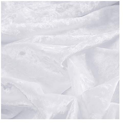 160cm Bred Krossad Sammet Tyg Av Mätarens Dekorativa Velourmaterial För Att Sy DIY Hantverk, Heminredning, Kostymer(Color:pure white 23)