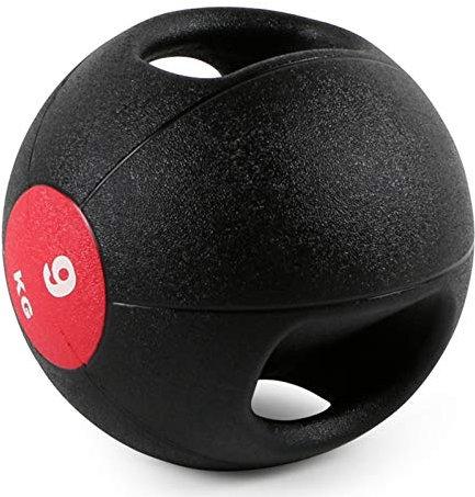 Medizinball Gummi-Medizin-Ball-Bouncy Ball Mit Griff, Heimkreisgymnastikkern-Muskel-Training Widerstandstraining Aerobic-Übungs-Fitnessgeräte (Size : 9kg/19.8lbs)