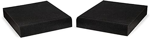 Fluance High Density Acoustic Foam Isolation Pads for Bookshelf Speakers and Studio Monitors, 10 x 7.5, Improved Sound, Vibration Damping, Multiple Listening Angles - Pair (SP05)
