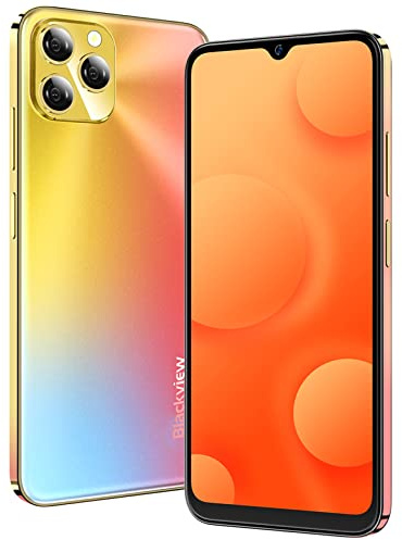 Blackview A95 Mobile Phone Unlocked, 20MP+8MP Camera, Helio P70 Octa-core 8GB+128GB, 6.53 HD+ Scrreen, 4380mAh 18W Fast Charge, Dual SIM Android 11 Smartphone, Fingerprint GPS, Box Speaker, Gold