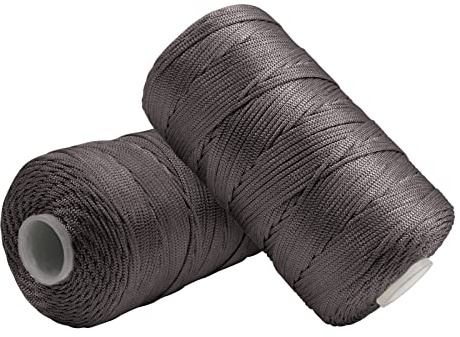 Uiopa Makramee Garn 1,5mm x 400m, Nylonschnur Bändchengarn für Häkeltasche, Häkelgarn Schmuckband Farbig für Häkeln, Stricken, Dekoration, DIY-Projekte