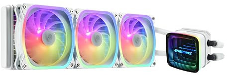 ENERMAX Watercooling AQUAFUSION ADV 360 mm, Refroidisseur liquide de processeur INTEL et AMD Tout-en-Un (AIO), Blanc