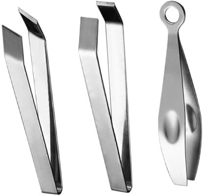 POPETPOP 3pcs Stainless Steel Poultry Hair Removing Pliers Ladies Facial Hair Remover Fish Bone