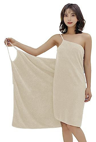 SJTJSPX Saunakilt Damen Saunatuch Weich Bademantel Sling Baderock Wrap Tragbar Badetuch Frauen Saunahandtuch Mikrofaser Duschtuch für Dusche Pool Spa Badezimmer(Geeignet für unter 60kg)