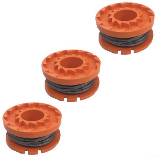 3pcs Spool & Line, Spool and Line, Grass Trimmer Spool For BAUKER CGT18LW for Qualcast CGT36LA1 CGT18LA1 Trimmer Trimmer Spool & Line Refills