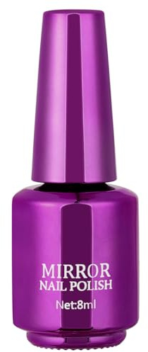 NAOLVE Metallic Nagellack, Metallic Spiegeleffekt Nagellack, Mirror Nagellack Lack Chrom Nail Polish, Magic Semi-Mirror Effekt Langlebiger Nagellack,Bunte Glänzende Chrom Nail art Metall Nagellack,07