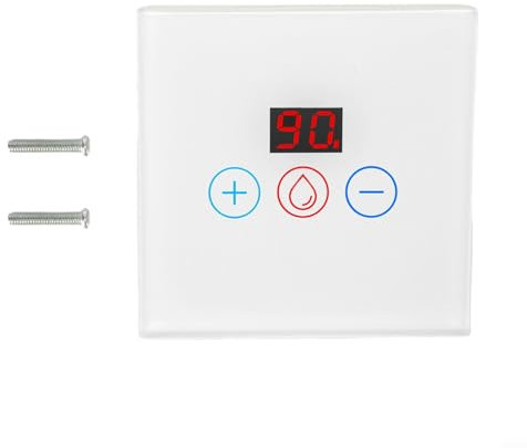 Gettimore WiFi Smart Wall Light Switch, Voice & App Controlled Heater Switch - Smart WiFi Touch Timer, 4400W, ABS Flame Retardant, Tempered Glass(white)