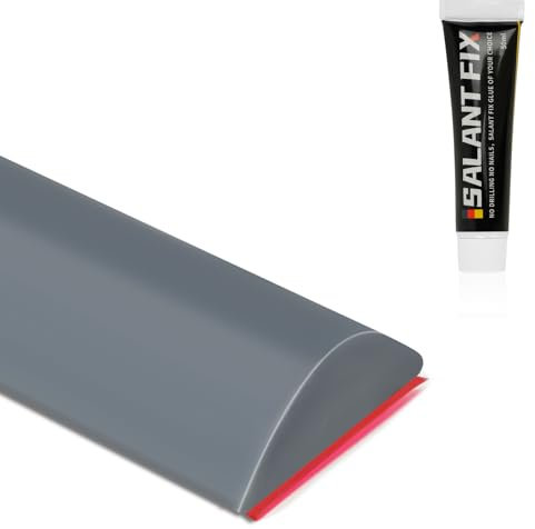 Flintronic 1M Wet Room Floor Barrier, Shower Threshold Water Barrir, Shower Seal Strip with 20G Glue, Silicone Water Retaining Strip, Shower Tray Sealing Strip for Kichen, Bathroom