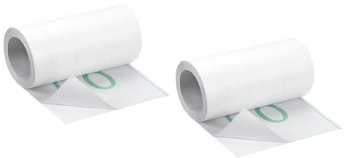 QUARKZMAN 2 Rollo Madera Grano Cinta 3.94 x 16' Realista Texturizado Reparación Cinta Auto Adhesiva Madera Texturizada Parche para Pared Puerta Muebles Hogar Decoración(Blanco)
