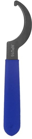QUARKZMAN Chiave a Gancio C Apu16 Dado Chiave Antiurto Mandrino in Acciaio Dado con Impugnatura Antiscivolo Blu per Serraggio Tornio
