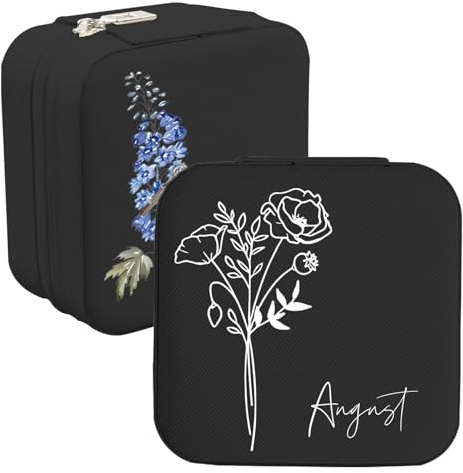 toyofmine Personalisierte Schmuckschatulle, Reise Schmuckkästchen Mädchen | Personalisierte Schmuckkästchen mit Namen, Geschenk für Damen, Freundin, Mama, Freundin, Geburtstag, Hochzeitstag