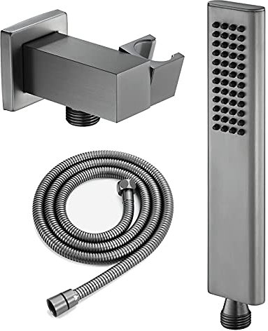 Juego de cabezal de ducha de mano de alta presión, pulverizador universal de latón con manguera y soporte para una experiencia de ducha lujosa